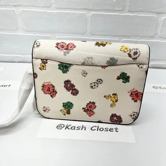 Coach Mini Brynn Crossbody With Spaced Floral Field Print Gold Chalk Multi - Picture 3 of 12